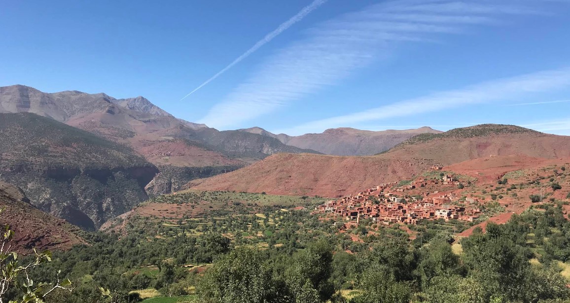 Plateau Jebel Yagour vue sur la montagne de l'Atlas